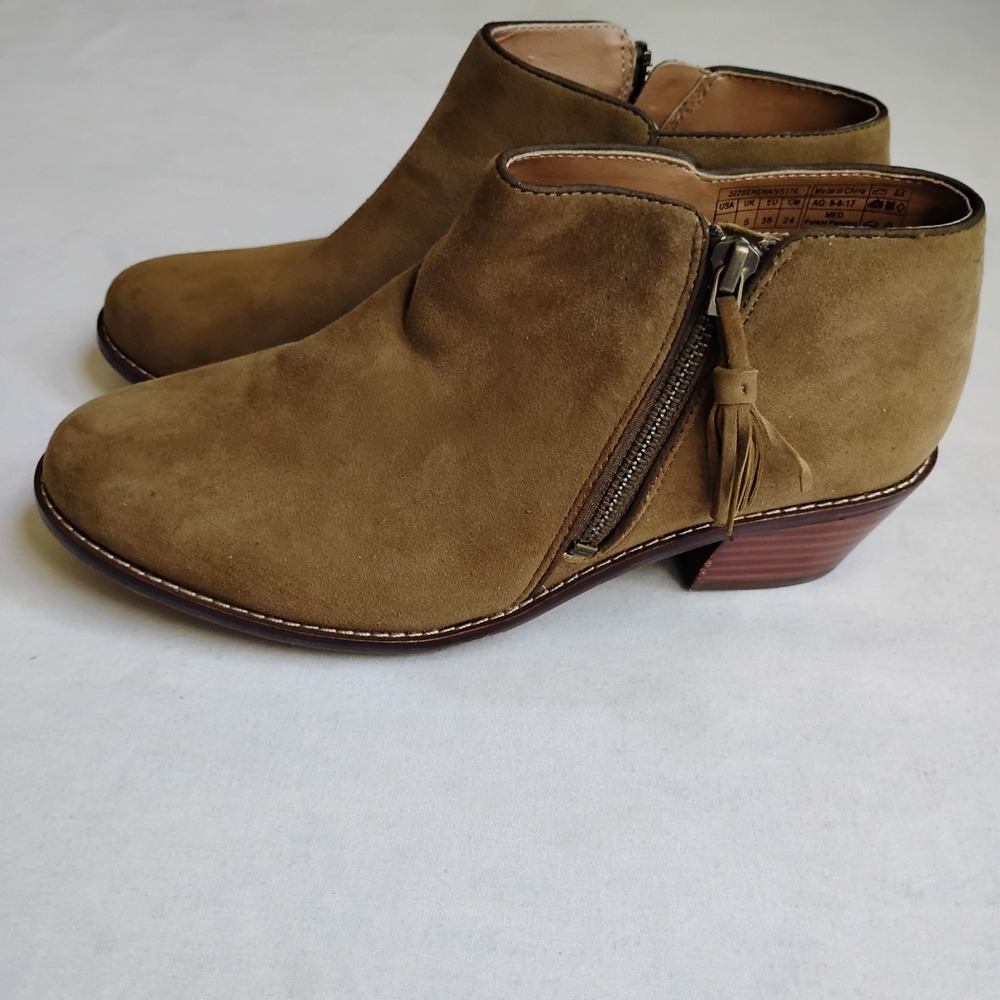 Vionic Boots 7 Suede Leather Tassel Ankle Classic Casual Comfort Western Boho - Picture 7 of 15